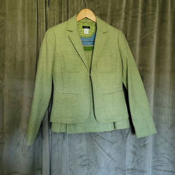 J. Crew Skirts Nwt Jcrew Wool Matching Skirt Blazer Set Poshmark
